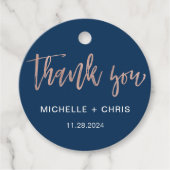 Étiquettes Cadeau Balise Moderne Rustique Script Calligraphie Mariag (Devant)