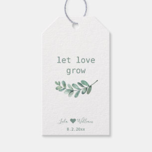 Étiquettes-cadeau Balise Monnaie Botanique Leaf Wedding Favors