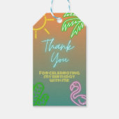 Étiquettes-cadeau Balise Neon Favor Pool Party (Devant)