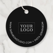 Étiquettes Cadeau Balise Noir & Blanc Forfait Merci PME (Dos)