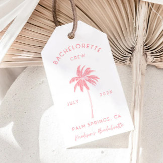 Étiquettes-cadeau Balise Palm Springs Merci Favor