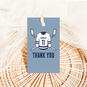 Étiquettes-cadeau Balise Patinage sur le Merci de hockey sur glace