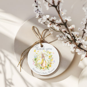 Étiquettes Cadeau Balise Peter Rabbit Baby shower Merci Favoriser