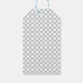 Étiquettes-cadeau Balise Pois blancs sur Merci personnalisé gris (Dos)