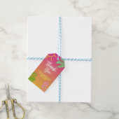 Étiquettes-cadeau Balise Pool Party Pink Neon Favour (Avec de laficelle)