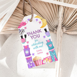 Étiquettes-cadeau Balise Popcorn et Pyjamas Favoriser