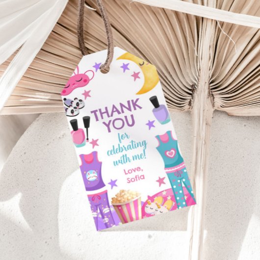 Étiquettes-cadeau Balise Popcorn et Pyjamas Favoriser