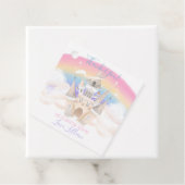 Étiquettes Cadeau Balise Princess Rainbow Merci (En situation)