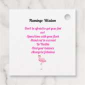 Étiquettes Cadeau Balise Prix Flamant rose (Dos)