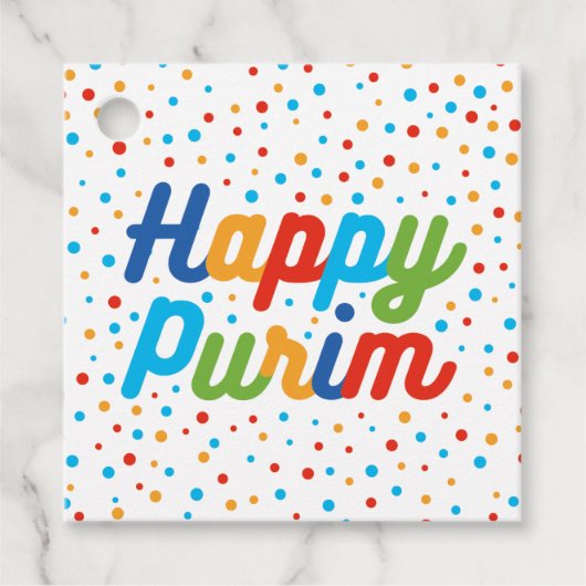 Étiquettes Cadeau Balise Purim Favor (Devant)