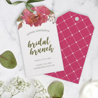 Balise Purple Aquarelle Florale Bridal Brunch Favo