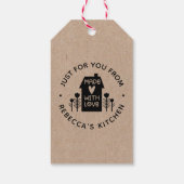 Étiquettes-cadeau Balise Rustique Kraft Fabriquée Avec Amour Cadeau (Dos)