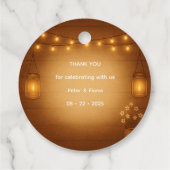 Étiquettes Cadeau Balise Rustique Mason Jar Wedding Favor (Dos)