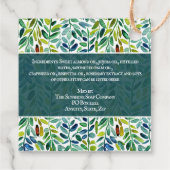 Étiquettes Cadeau Balise Salles de bain pour savon vert Feuille (Dos)