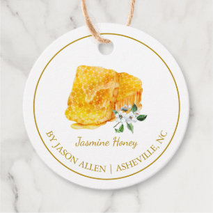 Étiquettes Cadeau Balise simple à anneaux de miel Jasmine infusée de