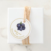 Étiquettes Cadeau Balise simple artisanale de confiture de cassis (En situation)