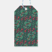 Étiquettes-cadeau Balise simple classique cadeau de Noël floral (Dos)