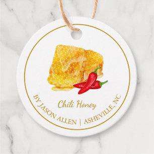 Étiquettes Cadeau Balise simple Honeycomb Chili Infused Honey Hang