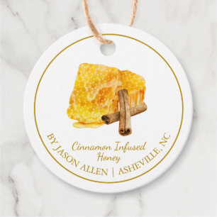 Étiquettes Cadeau Balise simple Honeypeb Cinnamon infusé Honey Hang