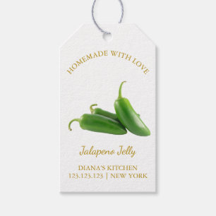 Étiquettes-cadeau Balise simple maison Jalapeno Jelly Hang   Blanc