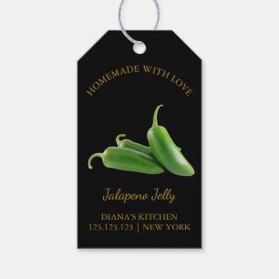 Étiquettes-cadeau Balise simple maison Jalapeno Jelly Hang Noir