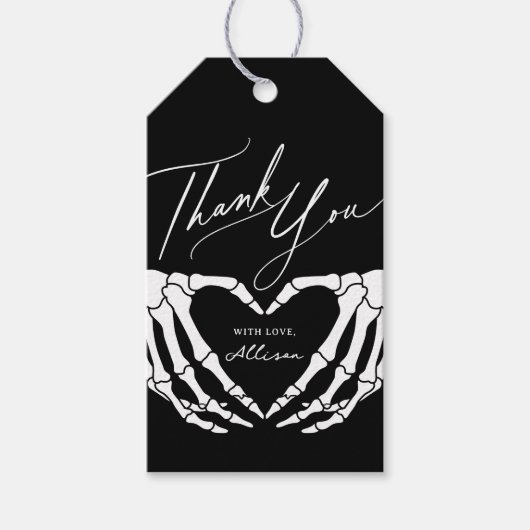 Étiquettes-cadeau Balise Squelette Halloween Baby shower Favoriser (Devant)