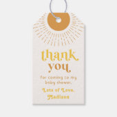 Étiquettes-cadeau Balise Sun Baby shower Favour | Douche Sun (Devant)