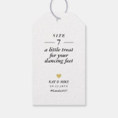 Étiquettes-cadeau Balise Traiter pour danser Pieds Flip Flop Wedding (Dos)