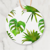 Étiquettes Cadeau Balise Tropical Baby shower Watch Me Grow Plante F (Dos)