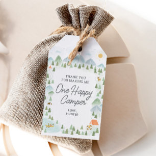 Étiquettes-cadeau Balise Un Joyeux Camper 1er Anniversaire Favoriser