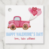 Étiquettes Cadeau Balise Valentines de camion mignonne (Devant)
