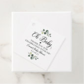 Étiquettes Cadeau Balise verte Oh Baby Favor (En situation)