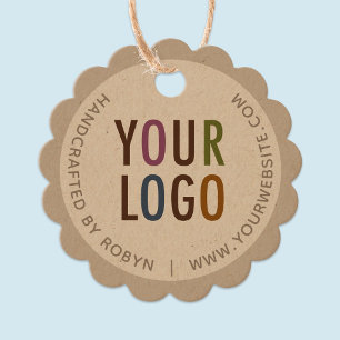 Étiquettes Cadeau Balises à accrocher au logo Kraft avec une corde r