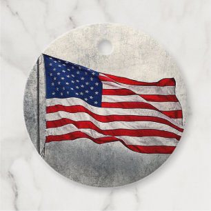 Étiquettes Cadeau Balises American Flag Favor/Cadeau