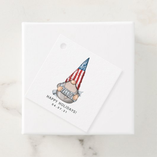 Étiquettes Cadeau Balises American Gnome Favor (En situation)