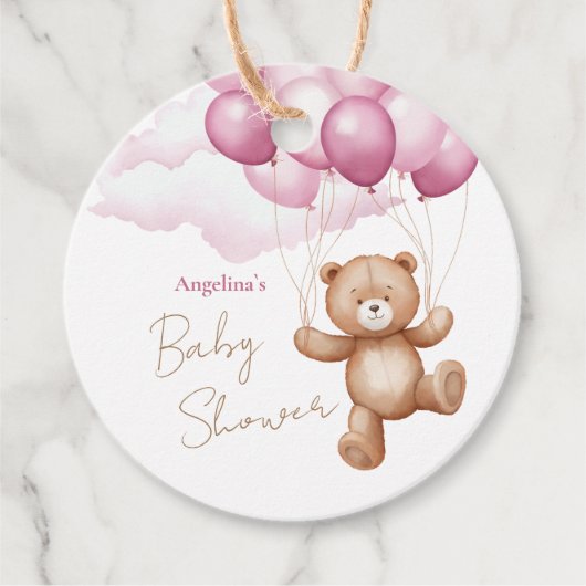 Étiquettes Cadeau Balises baby shower Favoriser (Devant)