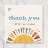 Étiquettes Cadeau Balises Boho Sun Favor (Devant)