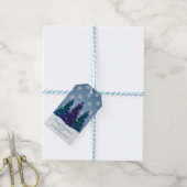 Étiquettes-cadeau Balises Cadeau Arbre De Noël Violet Et Bleu (Avec de laficelle)