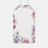 Étiquettes-cadeau Balises Cadeau aux fleurs violettes (Dos)