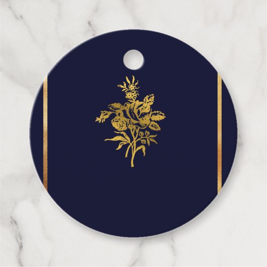 Étiquettes Cadeau Balises cadeau bleu marine (Devant)