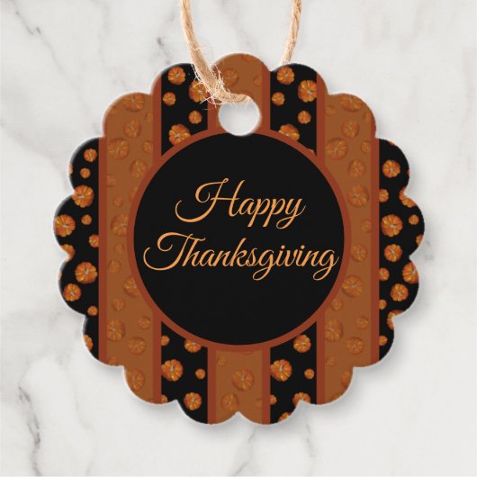 Étiquettes Cadeau Balises Cadeau citrouille / Favoriser (Devant)