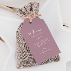 Étiquettes-cadeau Balises Cadeau de bienvenue pour Mariage de feuill