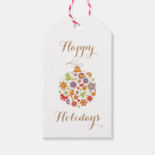 Étiquettes-cadeau Balises Cadeau de Noël rétro (Devant)