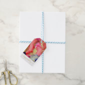 Étiquettes-cadeau Balises Cadeau de police de script de police Red G (Avec de laficelle)