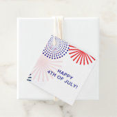 Étiquettes Cadeau Balises cadeau du 4 juillet, Feu d'artifice modern (En situation)