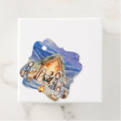 Étiquettes Cadeau Balises Cadeau Faveur Nativité (En situation)