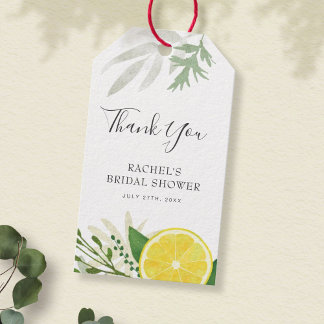 Étiquettes-cadeau Balises Cadeau Fraîche Merci Citron