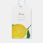 Étiquettes-cadeau Balises Cadeau Fraîche Merci Citron (Dos)