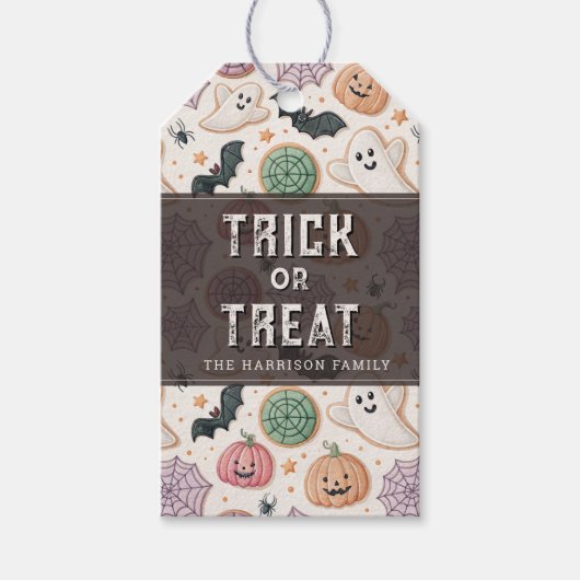 Étiquettes-cadeau Balises Cadeau Halloween Cute (Devant)