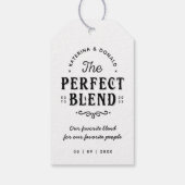 Étiquettes-cadeau Balises Cadeau Mariage de mélange parfait (Dos)